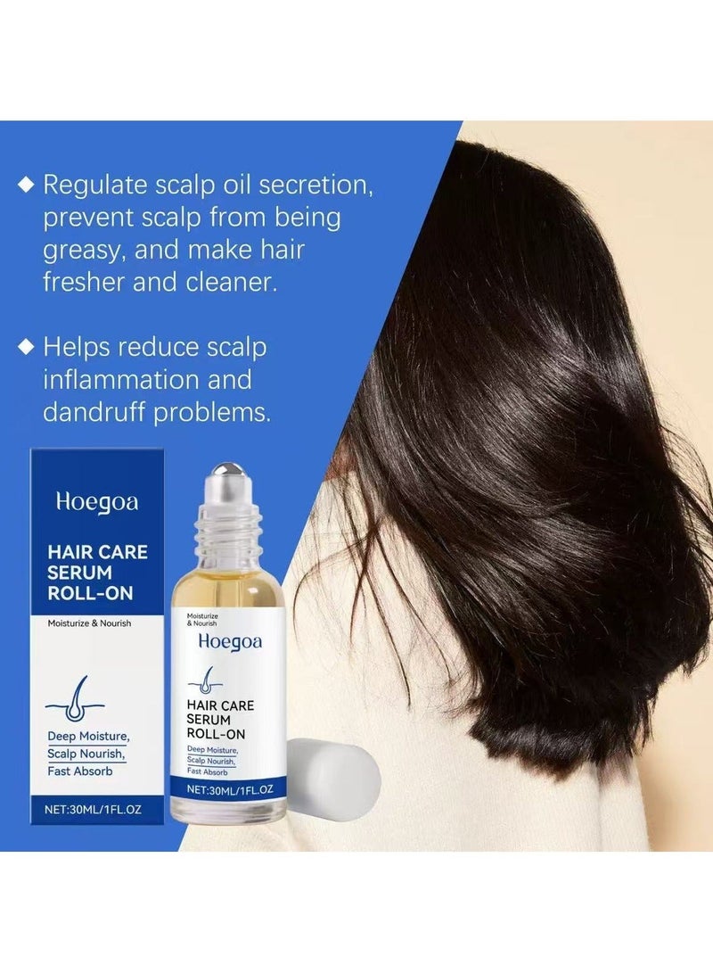 HOEGOA Hair Growth Serum Roll On丨with 3% Rosemary, 3% Redensyl, 2% Anagain, 1% DHQ, Biotin & Niacinamide | Stimulates Hair Follicles丨Hair Loss Treatment & Strengthens丨for Men & Women丨30ml - Image 2